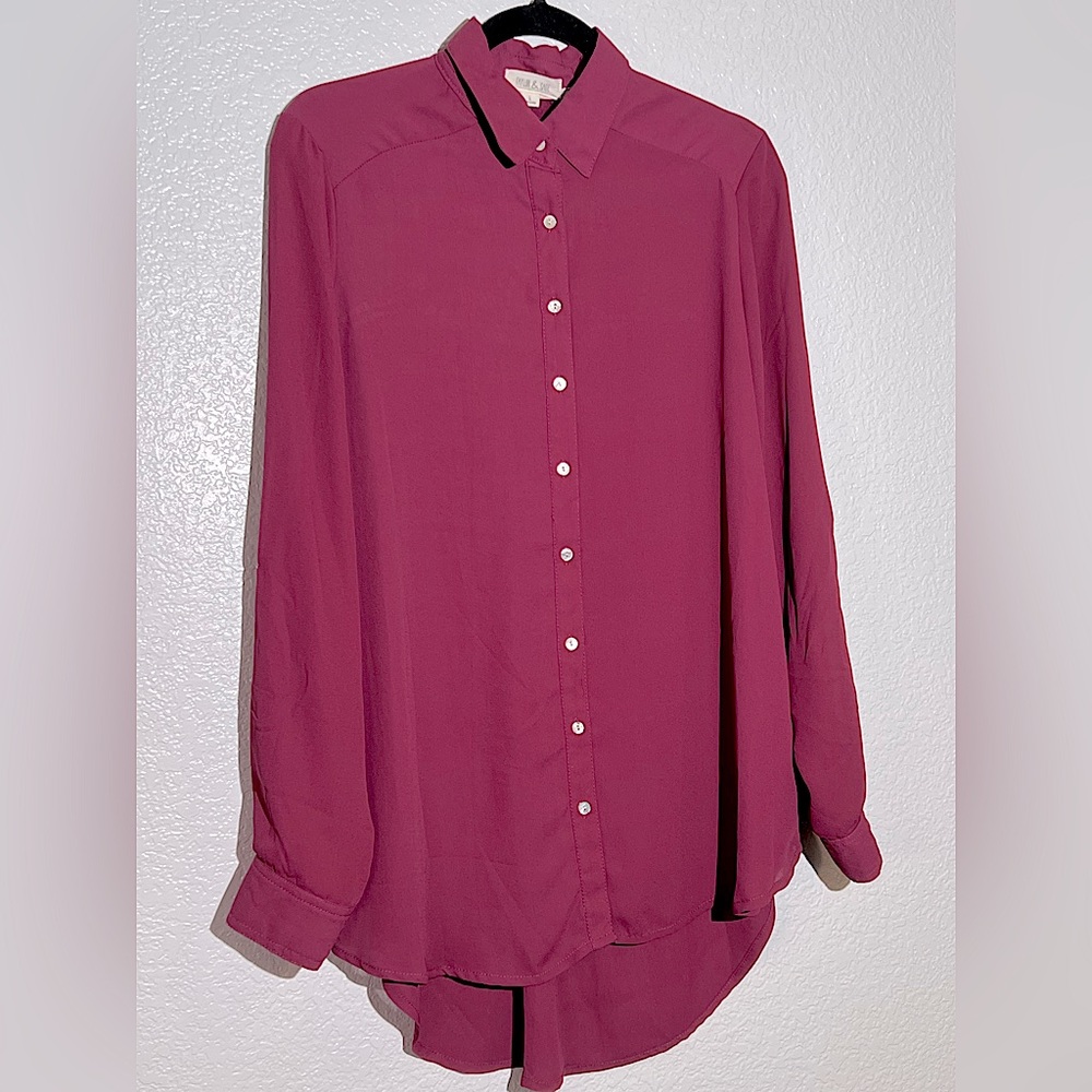 TAYLOR & SAGE long sleeve top/ blouse size L
